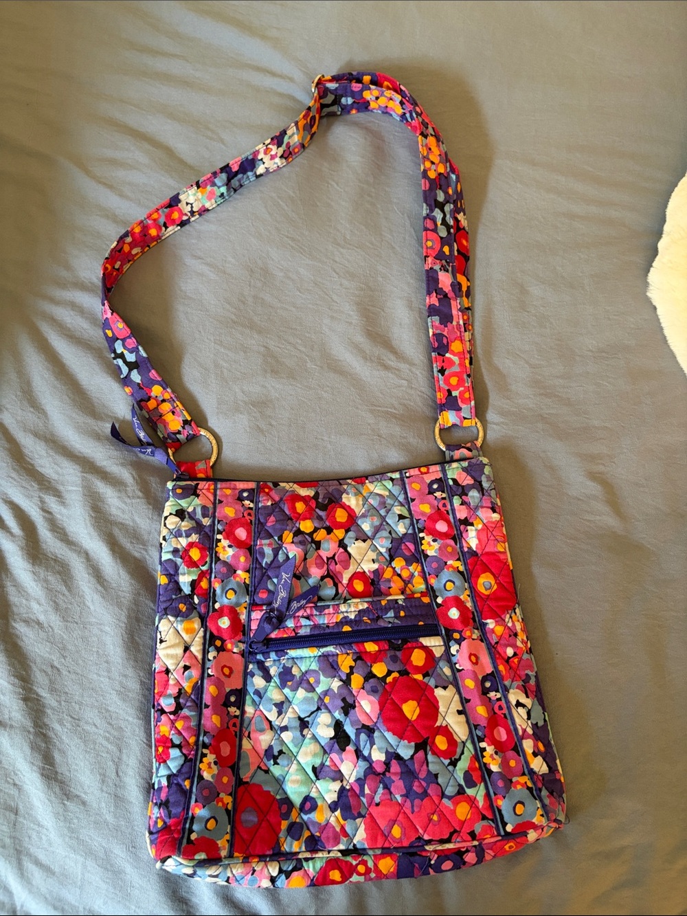 Vera Bradley Retired Impressionists Multicolor Floral Quilted Crossbody Bag